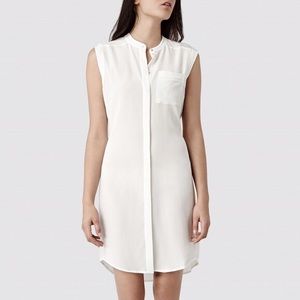 All Saints 100% silk white Luna Shirt Tunic